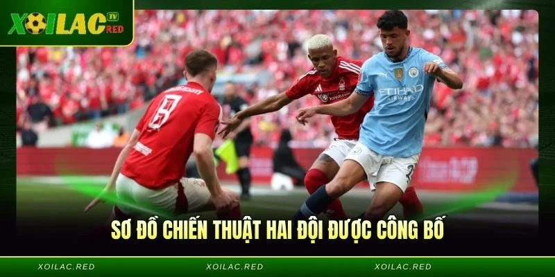 Sơ đồ chiến thuật hai đội được công bố